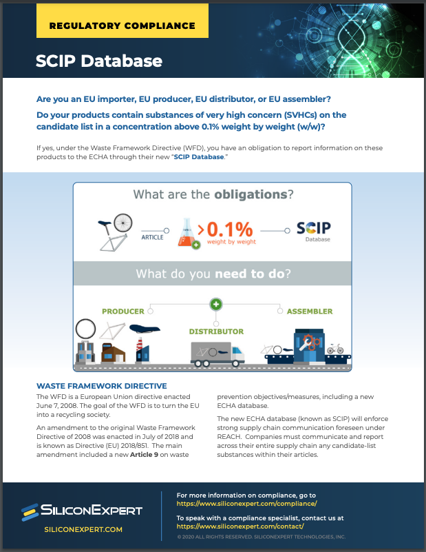 Screenshot of SiliconExpert SCIP Database Datasheet