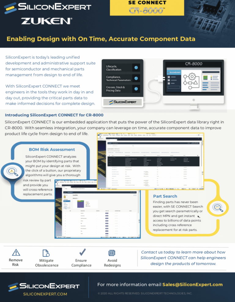Enabling Design with On Time, Accurate Component Data with CR-8000 and ...